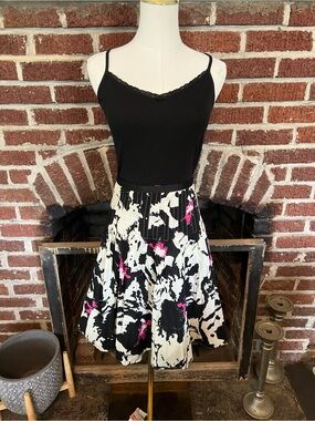 VINTAGE willi smith abstract print skirt